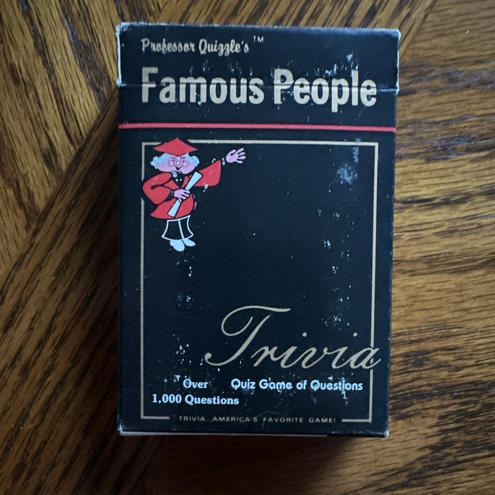 Famous People Trivia Card Game. Over 1000 Questions